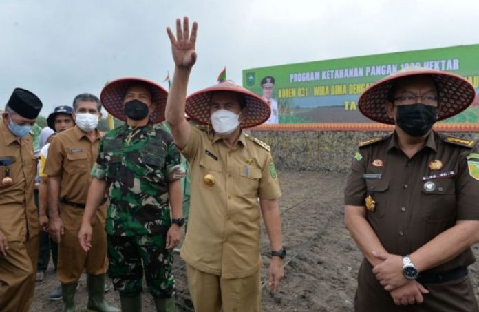 Korem 031/WB Bersama Dinas Pertanian se-Riau Launching Program Ketahanan Pangan